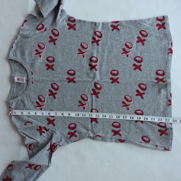 Two Piece Pajama Pant Set XO Hugs & Kisses MEDIUM Gray Red - Picture 13 of 16